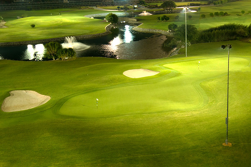 floodlit golf
